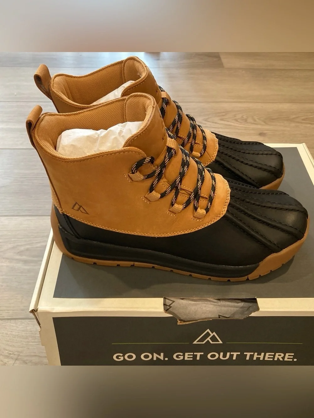 Men's Alpine Design Brown and Black Duck Boots with Ortholite Comfort